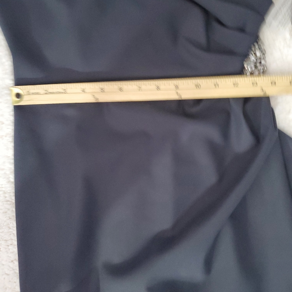Alex Evenings Faux Wrap Fitted Dress with Jewel Accent - Picture 7 of 10